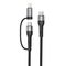 USB data kabl Superior SU-K106 2in1 Type-C na Type-C/Lightning 1m crni (MS).