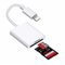 OTG adapter Lighting citac kartica TF/SD beli.