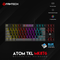 Tastatura Mehanicka Gaming Fantech MK876 RGB Atom TKL crna (Blue switch).