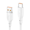 Data kabl KONFULON DC65, 3A, USB na Type C beli 1m.